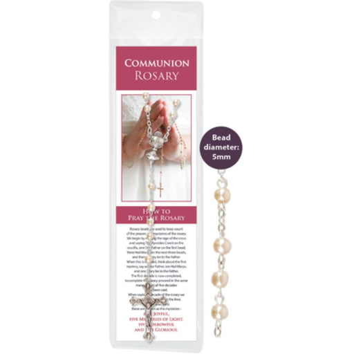 First Holy Communion Catholic Gifts, First-Communion-Rosary-Complete-With-How-To-Pray-The-Rosary-Bookmark-