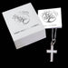First Holy Communion Catholic Gifts, A Gift Of Faith Sterling Silver Polished and Matt Finished Cross & Chain