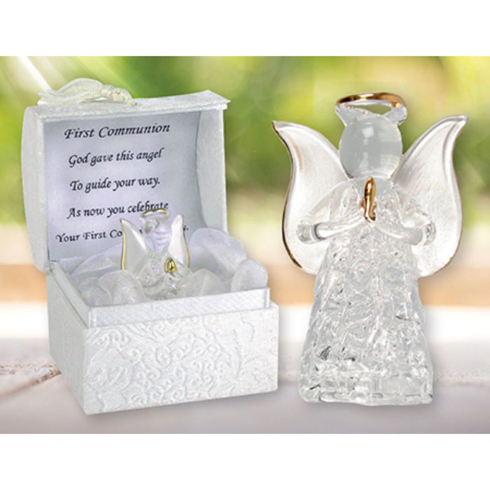 First Holy Communion, Guardian Angel Praying In a Chest Display Box