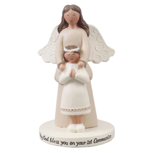 First Holy Communion Catholic Gifts, First Holy Communion Guardian Angel Statue For A Girl, 10cm High