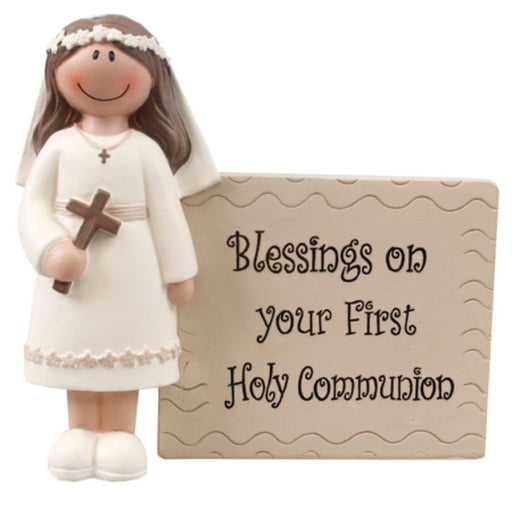 First Holy Communion Catholic Gifts, Blessings On Your First Holy Communion, Figurine For A Girl