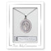 First Holy Communion Catholic Gifts,Sterling Silver Crystal Stone Miraculous Medal & Chain