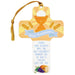 Catholic First Holy Communion Gifts, First Holy Communion Wood Prayer Cross With Gold Coloured Tassel, 12.5 cm High