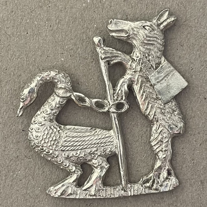 Fox and Goose Replica Medieval Badge, Boxed With Brief Historical Descripition