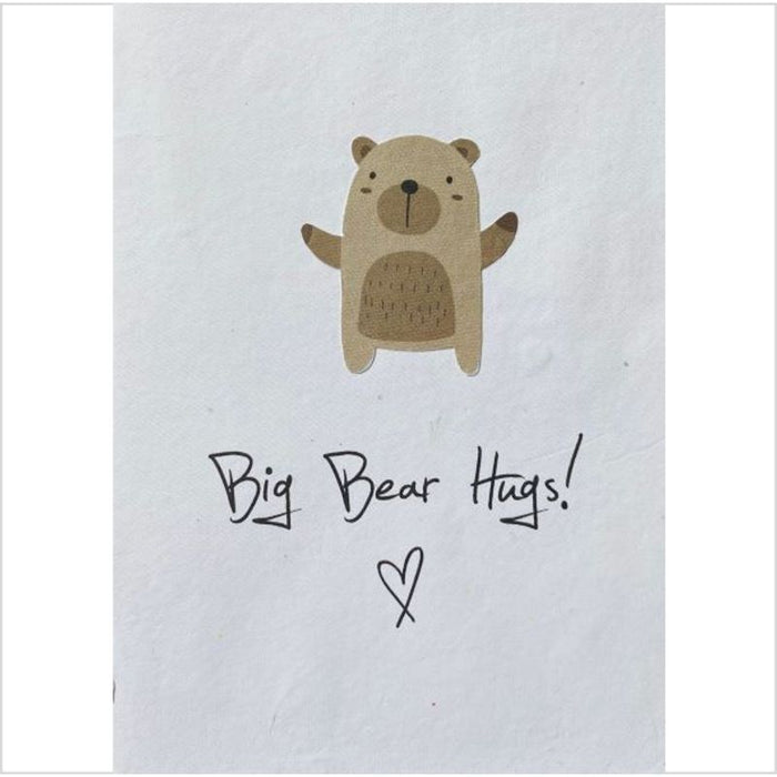 Bear Hugs, Fair Trade Greetings Card, Blank Inside