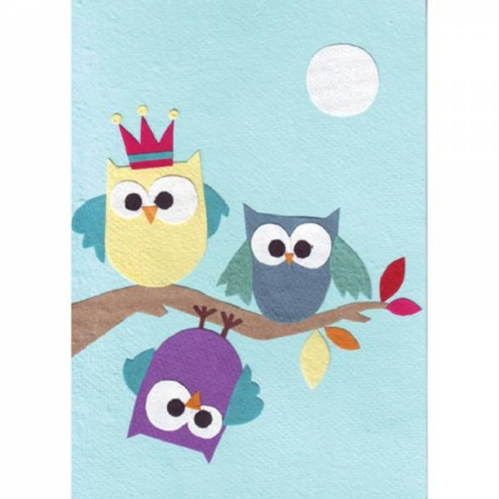 Hanging Owl, Fair Trade Greetings Card, Blank Inside