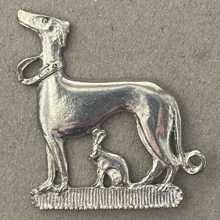 Greyhound and Hare Replica Medieval Badge, Boxed With Brief Historical Descripition