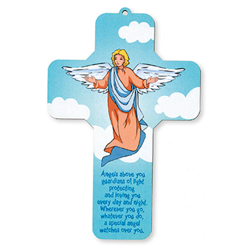 Guardian Angel, Children's Cross 18cm High Christian Angel Cross
