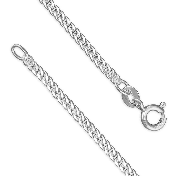 Heavy Weight Sterling Silver Curb Chain, Available In Various Lengths