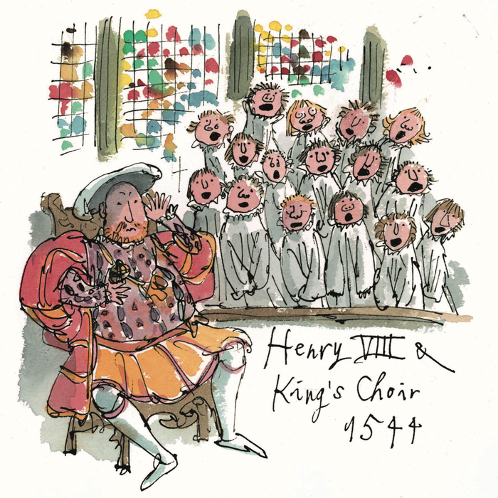 Best wishes for Christmas and the New Year Henry 8th Pack of 10 Cards Cambridge Choir