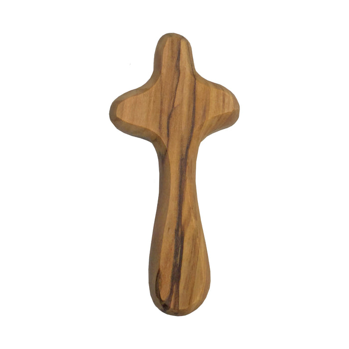 Olive Wood Holding Cross, Small