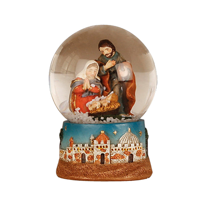 14% OFF Holy Family Snow Globe, Star Of Bethlehem Base, Size 6.5cm / 2.5 Inches High