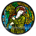 Cathedral Stained Glass, Madonna, Annunication Window Winchester Cathedral, Stained Glass Window Transfer 13.5cm Diameter