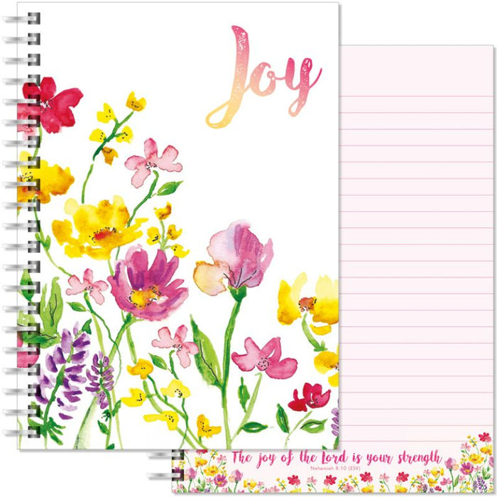 Joy, Notebook 160 Lined Pages With Bible Verse Nehemiah 8:10 Size A5 21cm / 8.25 Inches High