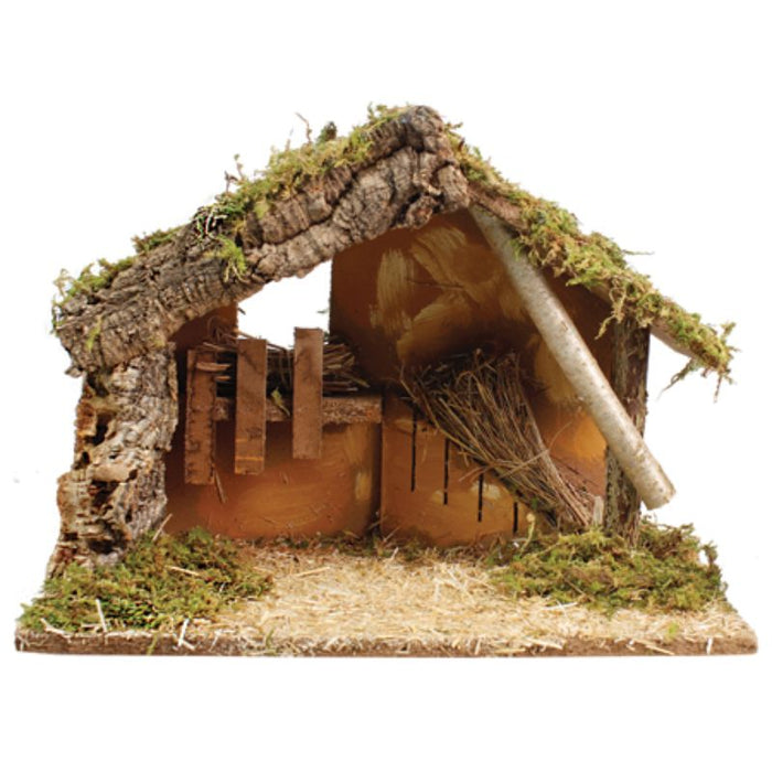 Wooden Nativity Crib Stable, 32cm / 12.5 Inches Wide