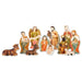 Christmas Crib Figures, Nativity Crib Figures 7cm - 2.75 Inches High, Set of 11 Resin Figures With Gold Highlights