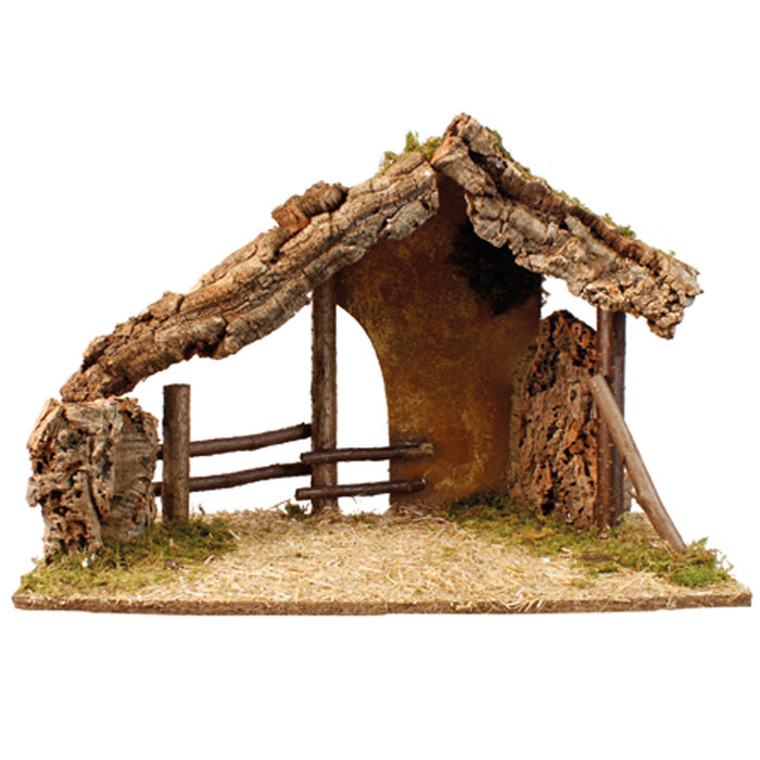 Nativity Crib Set, 15 Wood Effect Crib Figures 15cm / 6 Inches High and 59cm / 23 Inches Wide Stable