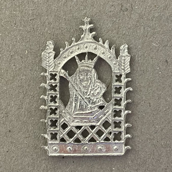 Our Lady of Walsingham Madonna and Child Pilgrim Badge, Boxed With Brief Historical Descripition