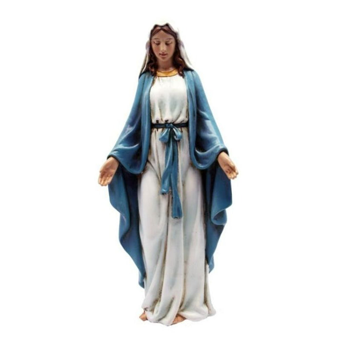 Our Lady of Grace, Miraculous Medal Statue 15cm / 6 Inches High Resin Cast Figurine, by Joseph's Studio