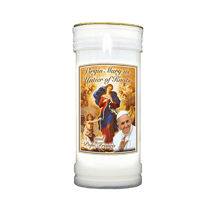 Our Lady Untier of Knots Prayer Candle, Burning Time Approximately 72 Hours