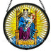 Our Lady of Walsingham Anglican Statue, Hand Painted Roundel 15.5cm Diameter