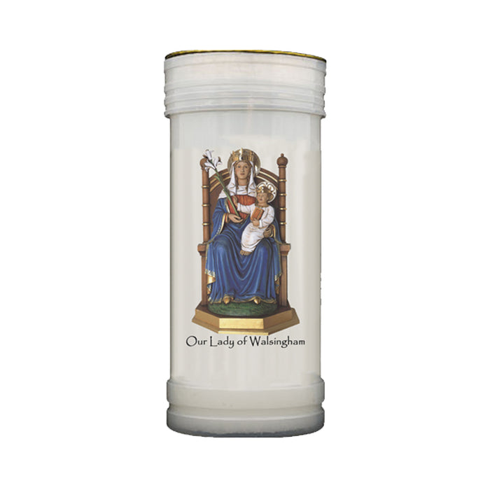 Our Lady Of Walsingham Prayer Candle, Burning Time Approximately 72 Hours