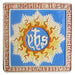 In the Name of Jesus, Della Robbia Ceramic Plaque 19cm x 19cm - 7 1/2'' x 7 1/2'' Ceramic Pottery