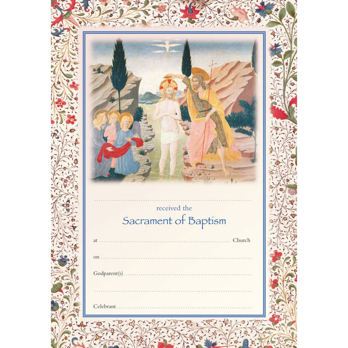 Baptism Certificate - A4 Size Available In 2 Pack Sizes