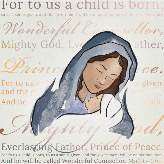 10% OFF Mother Mary and Child, Pack of 10 Food Bank Charity Christmas Cards