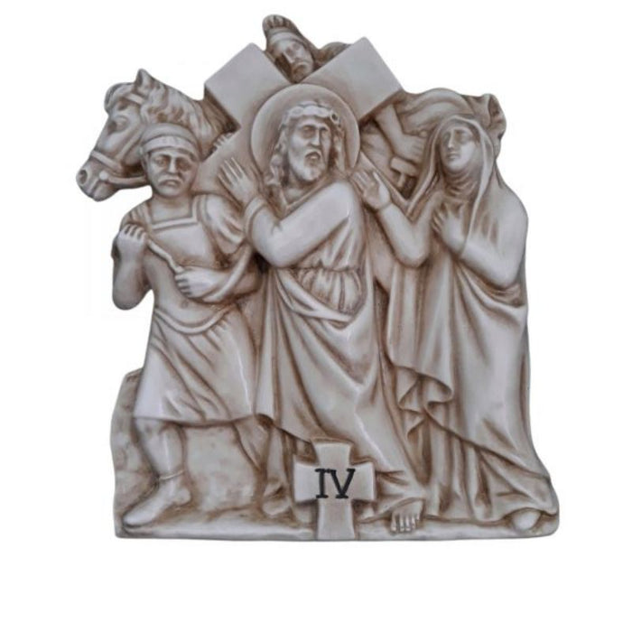 Stations of The Cross, Set of 15 Della Robbia Ceramic Plaques Each Station 30cm / 12 Inches High