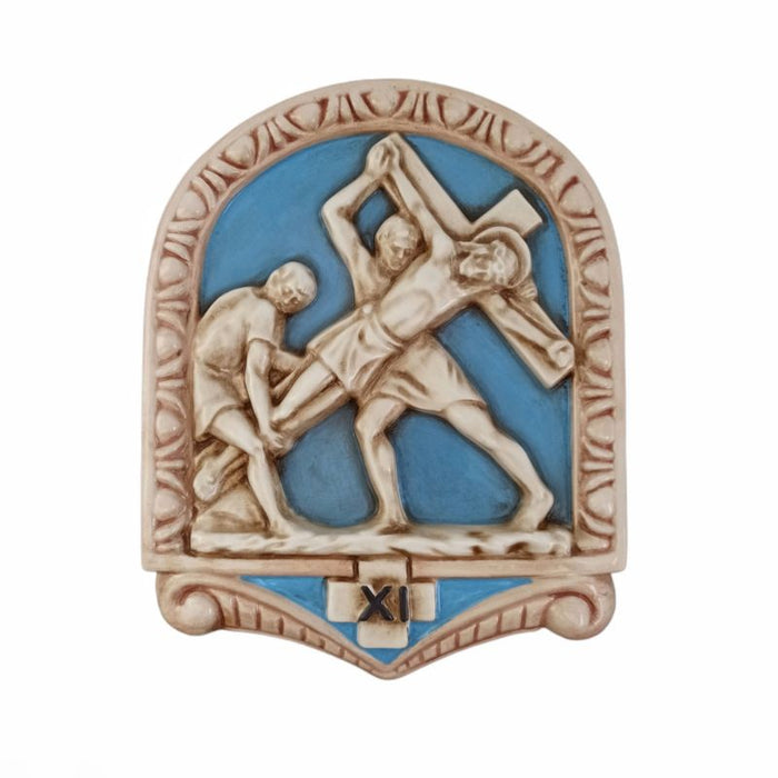 Stations of The Cross, Set of 15 Della Robbia Ceramic Plaques Each Station 26cm / 10 Inches High