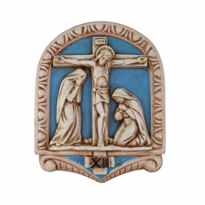 Stations of The Cross, Set of 15 Della Robbia Ceramic Plaques Each Station 26cm / 10 Inches High