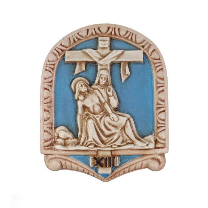 Stations of The Cross, Set of 15 Della Robbia Ceramic Plaques Each Station 26cm / 10 Inches High