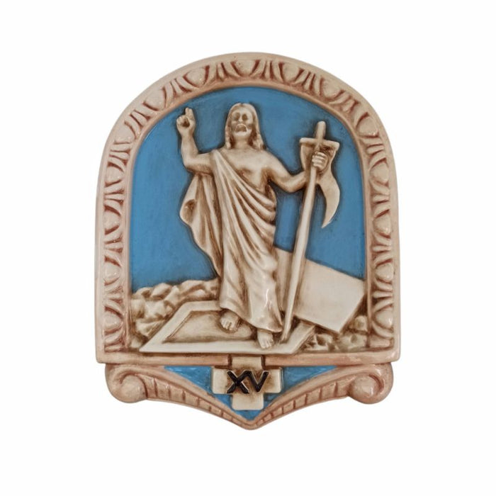 Stations of The Cross, Set of 15 Della Robbia Ceramic Plaques Each Station 26cm / 10 Inches High