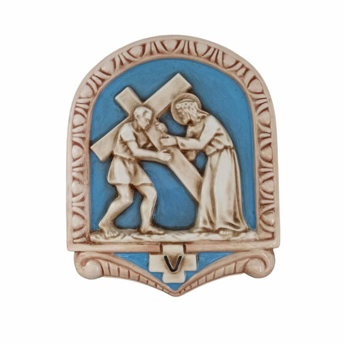 Stations of The Cross, Set of 15 Della Robbia Ceramic Plaques Each Station 26cm / 10 Inches High