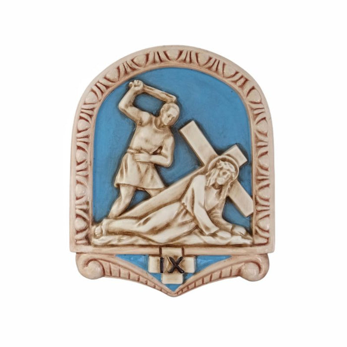 Stations of The Cross, Set of 15 Della Robbia Ceramic Plaques Each Station 26cm / 10 Inches High