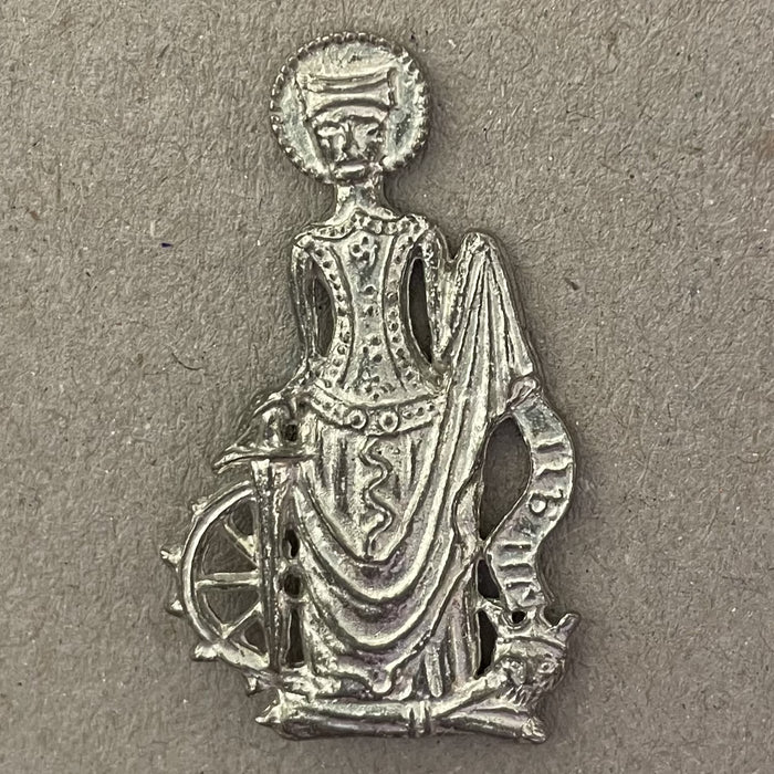 St Catherine Pilgrim Badge, Boxed With Brief Historical Descripition