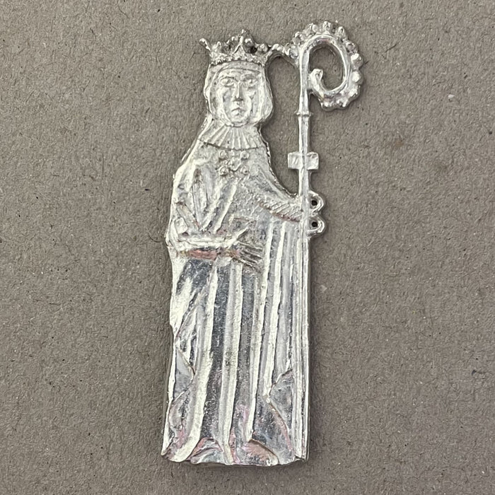 St Etheldreda of Ely Pilgrim Badge, Boxed With Brief Historical Descripition