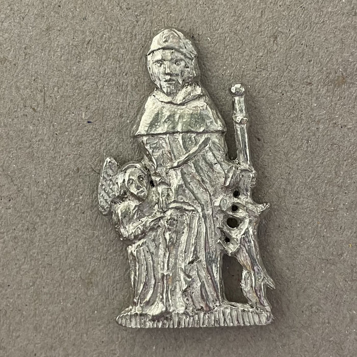 St Roch Pilgrim Badge, Boxed With Brief Historical Descripition