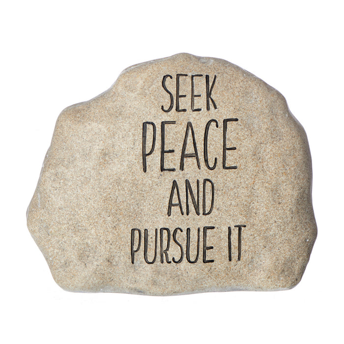 Seek Peace Desk Plaque 13cm - 5 Inches High Catholic Gifts