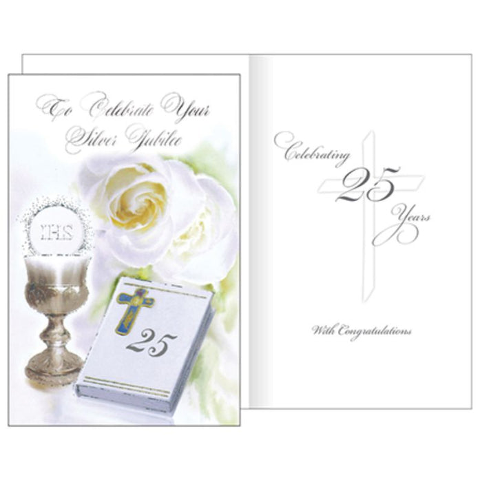To Celebrate Your Silver Jubilee, 25 Years Anniversary Of Ordination Greetings Card VERY LIMITED STOCK