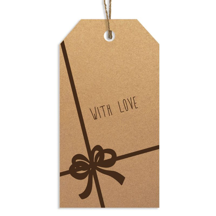 33% OFF With Love, Pack of 12 Gift Tags 8.5cm / 3.25 Inches High