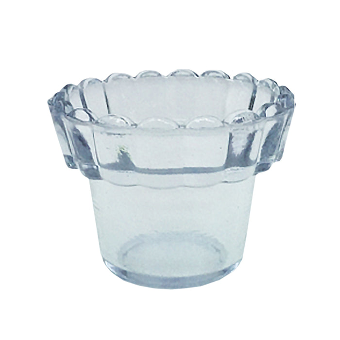 Clear Votive Lamp Glass, Fluted Top