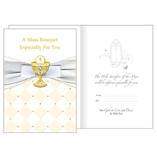 Catholic Mass Cards, A Mass Bouquet Especially For You Greetings Card, Hand Crafted 3D Design