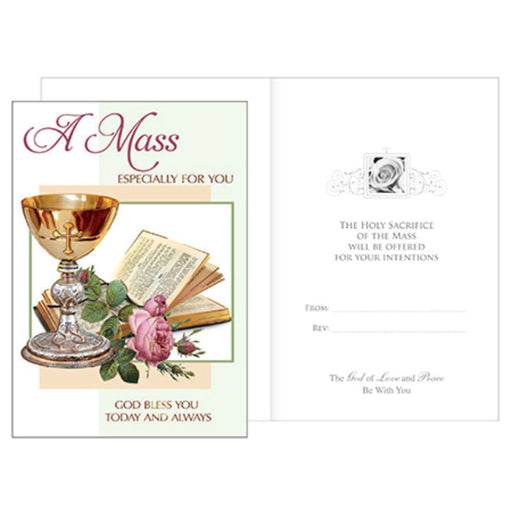 Catholic Mass Cards, A Mass Especially For You Greetings Card, God Bless You Today & Always