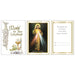 Catholic Mass Cards, A Mass For Your Intentions Greetings Card, Gold Foil Embossed Parchment Insert With Divine Mercy Image