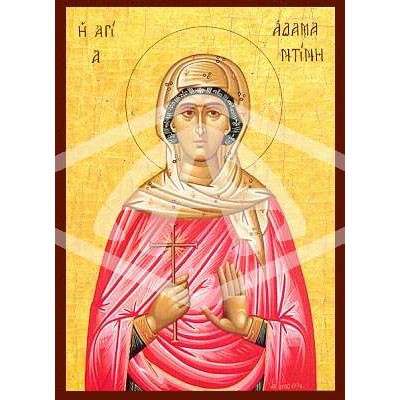 Adamantine The Virgin-Martyr, Mounted Icon Print Size: 14cm x 20cm