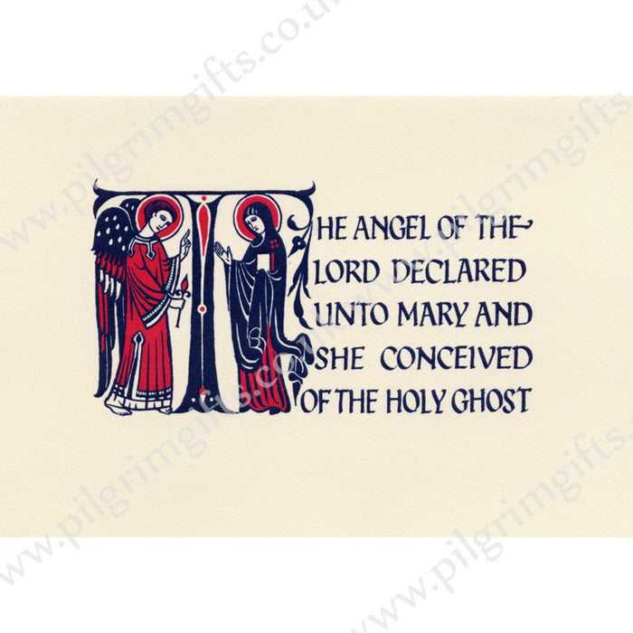 Annunication Greetings Card The Angel of the Lord Declared