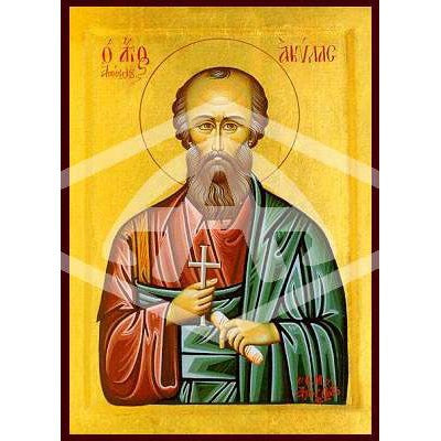 Aquila the Apostle, Mounted Icon Print Size 14cm x 20cm