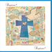Christian Baptism Greetings Card, Baptism Blue Cross Greetings Card With Bible Verse Inside